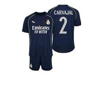 TokyRu Sports Real Madrid conjunto camiseta y pantalon- Réplica oficial 2ª equipación- CARVAJAL Nº2- infantil talla 6