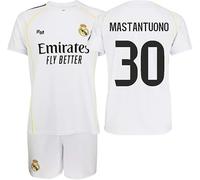 TokyRu Sports Real Madrid Conjunto Camiseta y Pantalon- Réplica Oficial- MASTANTUONO Nº 30- Infantil Talla 8
