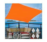 Tola DE SOLLA del Sol TOLLADOR del Sol TODADORES del SOLLO RECTANGO RECTANGO DE LA SULLADA RECTANGA con ALCANTIL con Kit DE Fija DE Fijo 2x3m Bloque UV de 2x4m para la Piscina de jardín Patio Peach