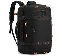 Tolaccea Mochila de Viaje Expandible 40L-45L, Mochila de Cabina Apta para Equipaje de Mano TSA, Mochila para Portátil de 17,3", Mochila Viaje para Hombres y Mujeres Apto para Viajes, Negro
