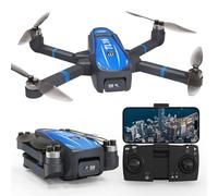 Toladrone Brushless Motor Dron para Principiantes, TL16 Mini Drone con Cámara 4K RC Plegable Quadcopter para Adultos, Drones con Modo sin Cabeza 360° Flip Mantener Altitud, Azul