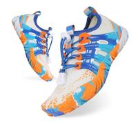 Tolaler Escarpines Niño Niña Calcetines de Piscina Zapatos de Agua Antideslizante Secado Rápido Zapatos de Playa Descalzo Unisex Bebé Verano Barefoot Calzado para Natación Surf Cadena Blanco EU29