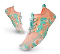 Tolaler Escarpines Niño Niña Calcetines de Piscina Zapatos de Agua Antideslizante Secado Rápido Zapatos de Playa Descalzo Unisex Bebé Verano Barefoot Calzado para Natación Surf Color Carne 27