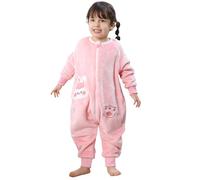 Tolaler Saco de Dormir Bebé con Pies Invierno Franela Pelele Ropa para Dormir Pijama Manga Larga Suave y Acogedor Niñas Niños con Cremalleras Dibujos (Unisex)