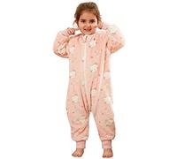 Tolaler Saco Dormir Bebe con Pies Invierno, Suave y Acogedor Saco de Dormir con Piernas Invierno con Simpáticos Estampados de Animales (Unisex)