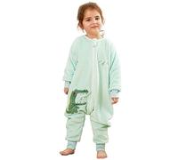 Tolaler Saco Dormir Bebe con Pies Invierno, Suave y Acogedor Saco de Dormir con Piernas Invierno con Simpáticos Estampados de Animales (Unisex)