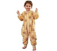 Tolaler Saco Dormir Bebe con Pies Invierno, Suave y Acogedor Saco de Dormir con Piernas Invierno con Simpáticos Estampados de Animales (Unisex)