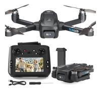 Tolatoyus TL16LCD Drones con Camara 4K, Drone FPV para Principiantes con Mando a Distancia LCD Retorno Automático Follow Me Transmisión en Tiempo Real 5G Dron GPS Plegable RC para Adultos