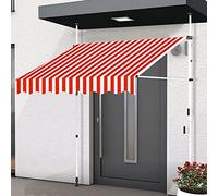 Toldo ajustable de 3,5 m para exteriores, resistente a la intemperie, con manivela para patios, cubiertas, puertas y balcones, protección UV, fácil instalación y diseño elegante
