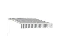 Toldo articulado bitonto retráctil manual 250x200cm - gris/blanco [en.casa]