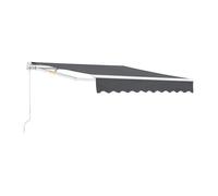 Toldo articulado bitonto retráctil manual 350 x 250 cm gris oscuro [en.casa]