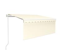 Toldo automático retráctil con persiana color crema 3x2,5m vidaxl