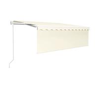 Toldo automático retráctil con persiana color crema 4x3 m vidaxl