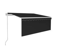 Toldo automático retráctil con persiana gris antracita 3x2,5m vidaxl