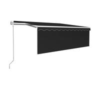 Toldo automático retráctil con persiana gris antracita 4x3 m vidaxl