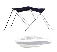 Toldo Bimini para Barco 3 Arcos, Lona Marina 600D Hidrófuga, Estructura de Aluminio Antióxido, Plegable, para Embarcaciones de Cockpit Abierto, Pesca y Dinghys(175x130x130cm/69x51x51in)