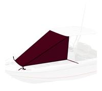 Toldo Bimini para Barco, Toldo de Proa T-Top, Toldo para Pontón, Extensión Impermeable y Resistente a Los Rayos UV, Fabricado en Poliéster 600D de Grado Marino(Red,245x290cm/96x114in)