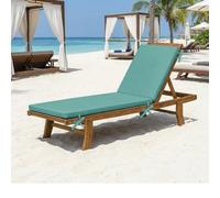 TOLDO - Colchoneta para tumbona de exterior impermeable (verde agua)