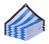 Toldo con 75 % de protección UV para pérgola, 3 x 12 m, toldo a rayas azules y blancas, aislamiento térmico para jardín, balcón, patio, uso al aire libre, perfecto para plantas
