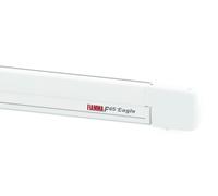 Toldo con motor 400 cm armazón color polar white lona color royal grey f45eagle 400 fiamma