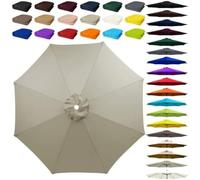 Toldo de 8 varillas resistente a los rayos UV, cubierta de tela transpirable para patios y piscinas, solución de sombra duradera para exteriores, perfecta para espacios de vida al aire libre