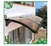 Toldo de aleación de aluminio con protección UV para puertas y porches, cubierta de porche al aire libre con soporte (80 x 240 cm / 32x95in) y Slish