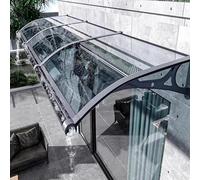 Toldo de aleación de aluminio resistente para puerta, cubierta de policarbonato transparente, protección UV, impermeable, para balcón, patio, entrada de patio, para todas las estaciones, protección
