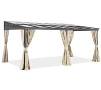 Toldo de aluminio 4 x 6 m Tarragona con cortinas Garden Point beige