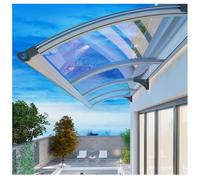Toldo de Aluminio Duradero para Puertas y Ventanas, Cubierta de policarbonato de 57 x 210 cm, Resistente a la Intemperie, con Soportes para Proteger del Sol y la Lluvia, Que realza el atract