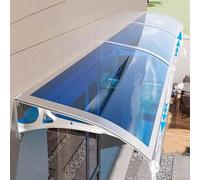 Toldo de aluminio para puerta con protección UV para puerta delantera, tamaños 152,4/203,2/254/304,8/150 cm, refugio de lluvia con soporte de pared (59 x 59 pulgadas) y solut para exteriores