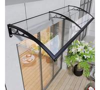 Toldo de aluminio para puerta de entrada, resistente a la intemperie, protección UV, diseño elegante, 100 x 350 cm, perfecto para entradas del hogar