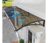 Toldo de aluminio para puerta de entrada, toldo duradero para puerta delantera, 80 x 300 cm, elegante toldo marquesa resistente a la intemperie, refugio que mejora el atractivo de la acera