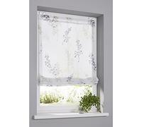 Toldo de barco impreso semitransparente con acero inoxidable - Gancho para ventana Danny - Montaje práctico sin taladrar - Filtro de luz - Patrón en verde - Dimensiones: 45 x 140 cm