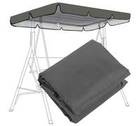 Toldo de Columpio de jardín, Parasol para Columpios de Hollywood,210D Paño Oxford Impermeable Recambio Toldo Balancin Jardin,Universal Toldo para Columpio(Size:77x49x6inch/195x125x15cm,Color:Gris)