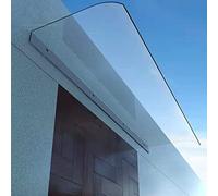 Toldo de Entrada Invisible,Tejadillo de Protección Marquesina para Puertas y Ventanas,Toldo Cubierta de Policarbonato en Jardín,Marquesina Arqueada para Villa Aleros (40x70cm/16"x28")