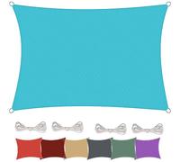 Toldo de jardín azul cielo de 3,5 x 6,5 m, resistente a los rayos UV, fácil de instalar, en ángulo recto, cubierta de patio al aire libre con cuerda gratis para fiestas en el patio trasero