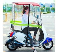 Toldo de lluvia para scooter de movilidad totalmente cerrado, cubierta universal para motocicleta eléctrica, evita el paraguas con tiras reflectantes y bolsillo