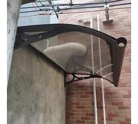 Toldo de metal para puerta de patio, ventana con soporte de policarbonato y aluminio, techo al aire libre para garaje y balcón