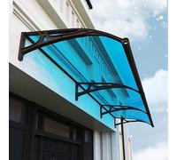 Toldo de patio de alta calidad, protección UV y lluvia UPF 50+, marco de aluminio duradero, cubierta de policarbonato para puerta de entrada y porche, solución de sombra azul para exteriores