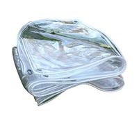 Toldo de plástico impermeable de alta resistencia, cubierta universal transparente impermeable de 2 m x 4 m, sábana exterior para refugio y protección instantáneos