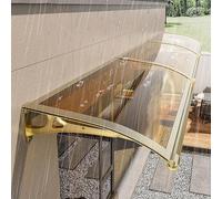 Toldo de policarbonato de 100 x 340 cm, protección UV, lluvia y resina, porche al aire libre, cubierta de patio, refugio resistente al viento, resistente a la intemperie