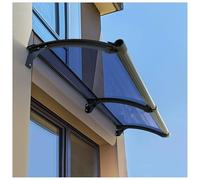 Toldo de policarbonato para exteriores para ventana de balcón y terraza, protección UV, resistente a la lluvia y a la nieve, cubierta de jardín y patio (100 x 330 cm)