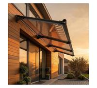 Toldo de policarbonato para Puerta de Entrada, protección UV y contra la Lluvia, Cubierta para Porche y Patio Exterior, 140 x 100 cm (55 x 39 Pulgadas) - Toldo Resistente a la Intemperie par