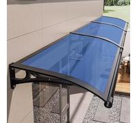 Toldo de policarbonato para puerta de exterior para entradas y soporte de aluminio, protección UV, resistente a la intemperie, elegante sombra para un mayor atractivo en la acera