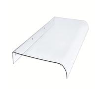 Toldo de policarbonato transparente para puerta, cubierta de refugio para puerta delantera, ventana, porche, tamaño 16 x 200 pulgadas, protección transparente duradera contra elementos climáticos