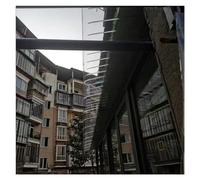Toldo de policarbonato transparente para puerta, refugio de lluvia al aire libre, toldo de protección solar y lluvia, cubierta de entrada, toldo duradero resistente a la intemperie para el hogar