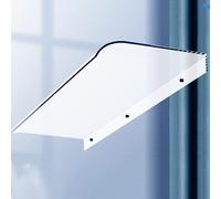 Toldo de policarbonato transparente para puertas, protección invisible contra la lluvia, diseño que ahorra espacio, tamaños 70/90/100/150/200 cm, 50 x 260 cm, toldo resistente a la intemperie