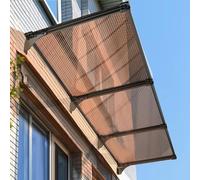 Toldo de policarbonato UPF50+ para puerta de entrada, protección para ventanas y puertas al aire libre contra la lluvia, la nieve y el viento (100 x 270 cm/39 x 106)
