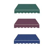 Toldo de poliéster impermeable resistente a los rayos UV para sombrilla de patio, 1,8 x 0,9 m, cubierta de sombra roja para ventanas, puertas, protección solar y refugio de lluvia