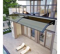 Toldo de Porche marrón para frentes de casa, Ventana al Aire Libre, Patio, Porche, toldo, Techo silencioso, Refugio contra la Lluvia, a Prueba de Viento/refrigeración/Anti-UV, protección con